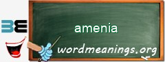 WordMeaning blackboard for amenia